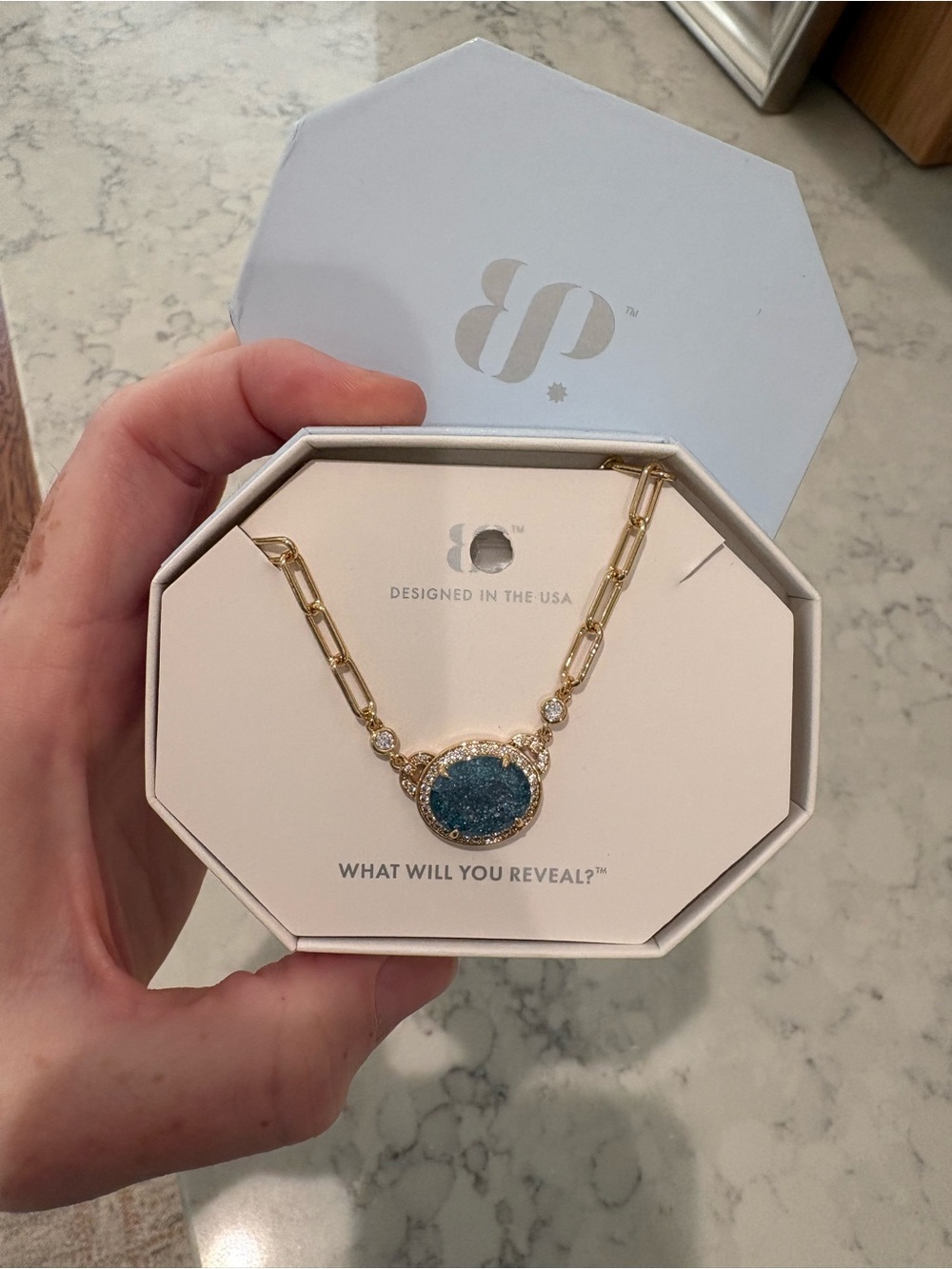 Bomb Party Wild Heart Unbroken Ice Crystal/Gold Chain Necklace
